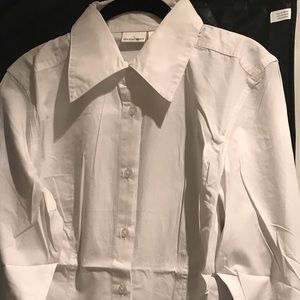 Newport News Blouse with bell and lace cuffs